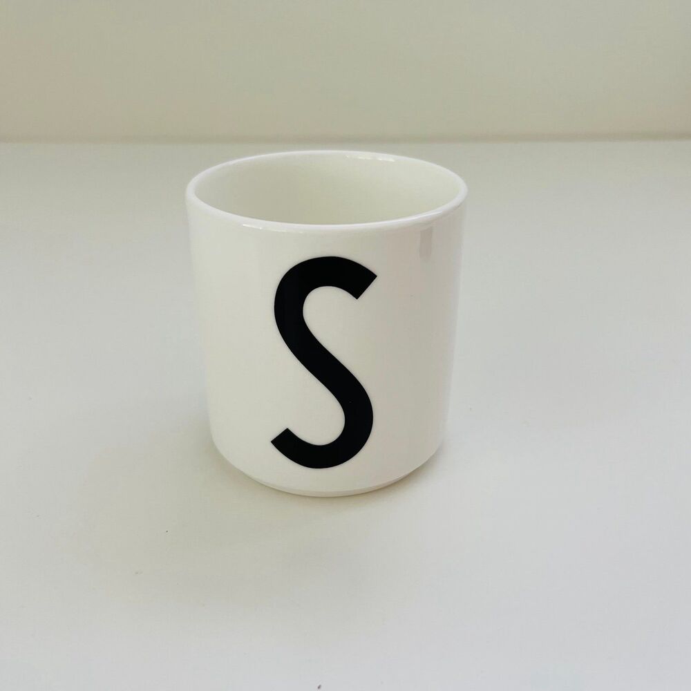 DESIGN LETTERS Porcelain Monogrammed Initial Coffee Mug - S